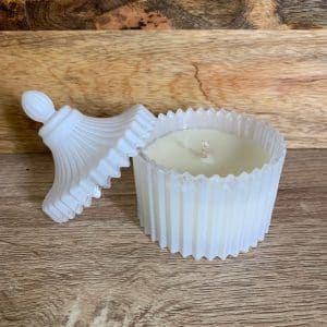 Small White Carousel Candle - T N D BATH & CANDLE Co / Nothing But Sweet Street