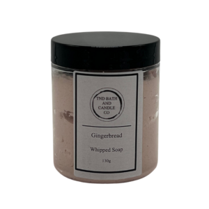 Gingerbread Whipped Soap White Background